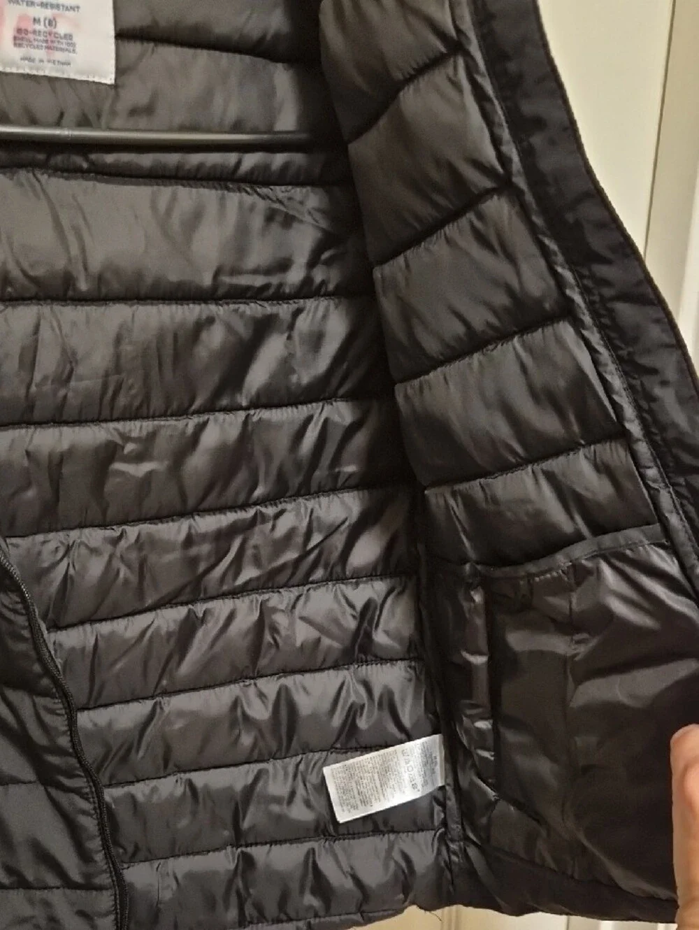 Old Navy Black Quilted Hooded Puffer Jacket for Kids